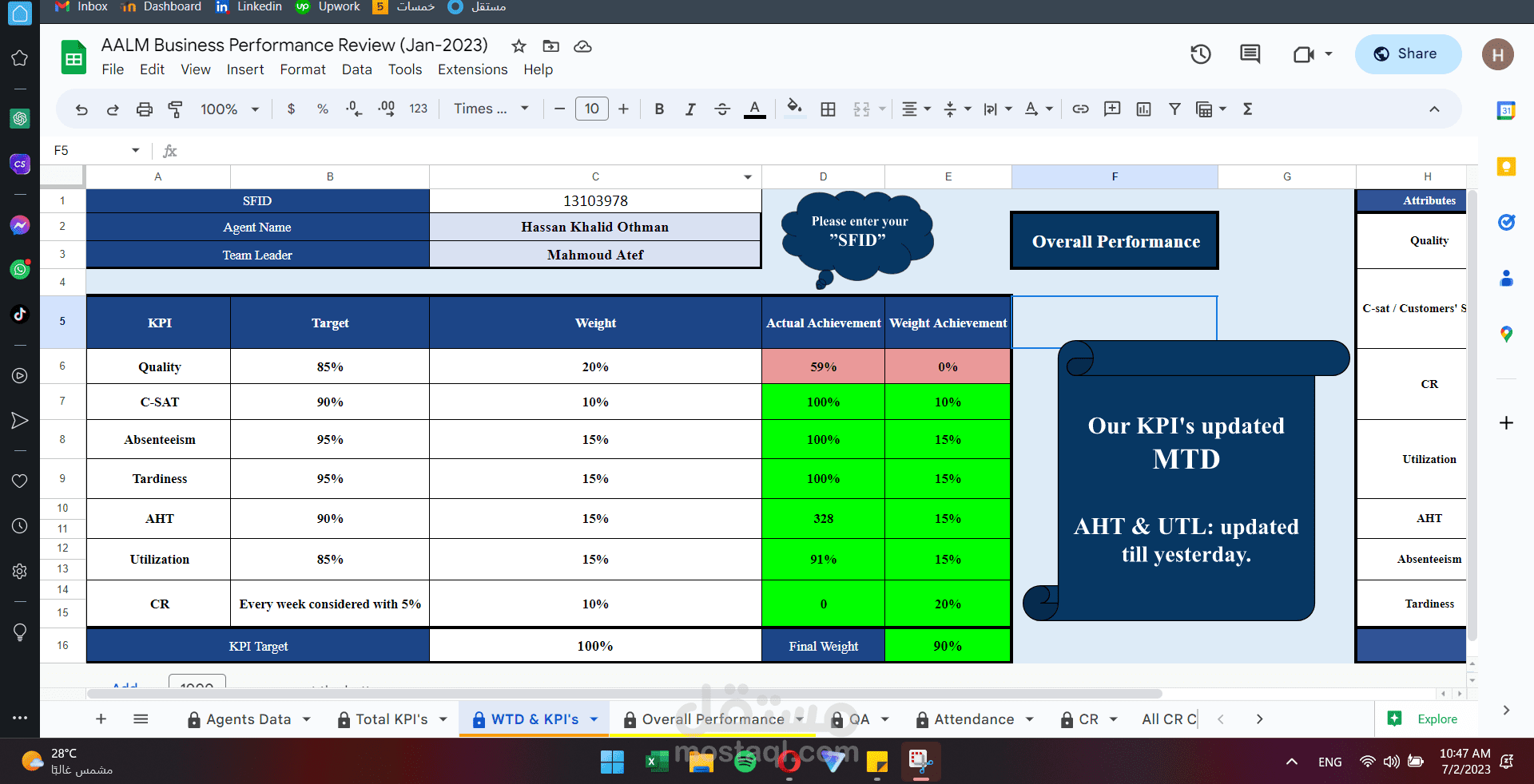Tracking By Google Sheet||| تحليل بيانات الموظفين ب جوجل
