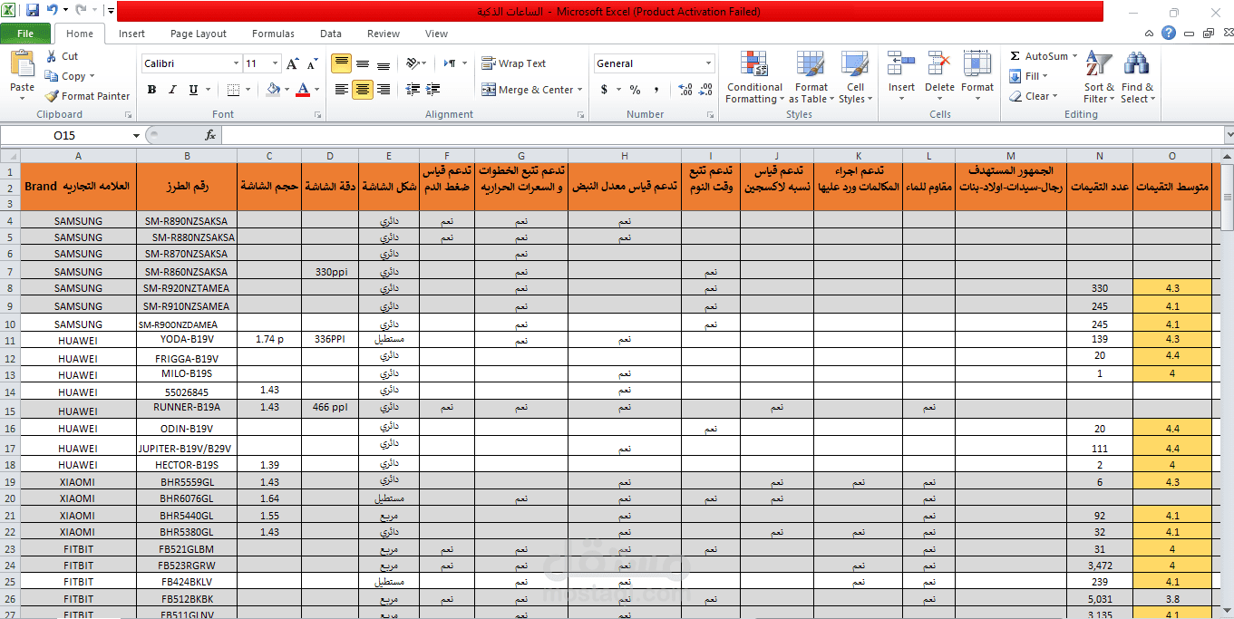 ادخال بيانات الساعات الذكيه من على موقع نون السعوديه