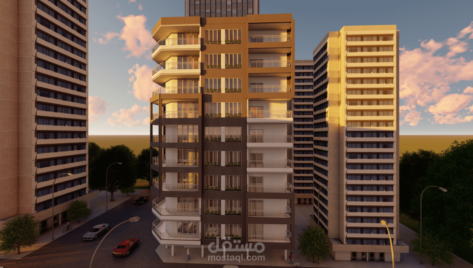 تصميم خارجي لبناء سكني