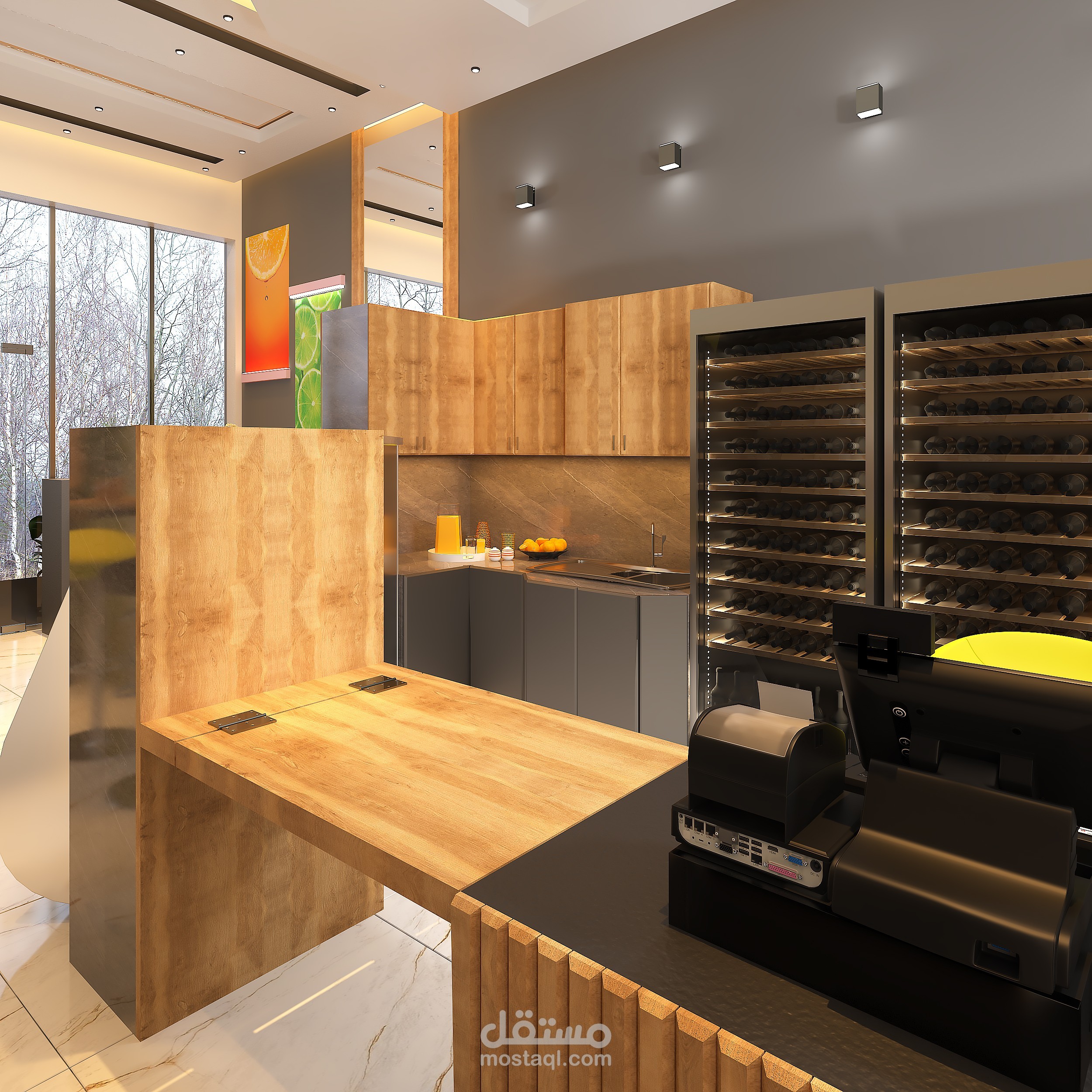 تصميم ديكور داخلي وخارجي ورسم مساقط افقية ورفعها 3d