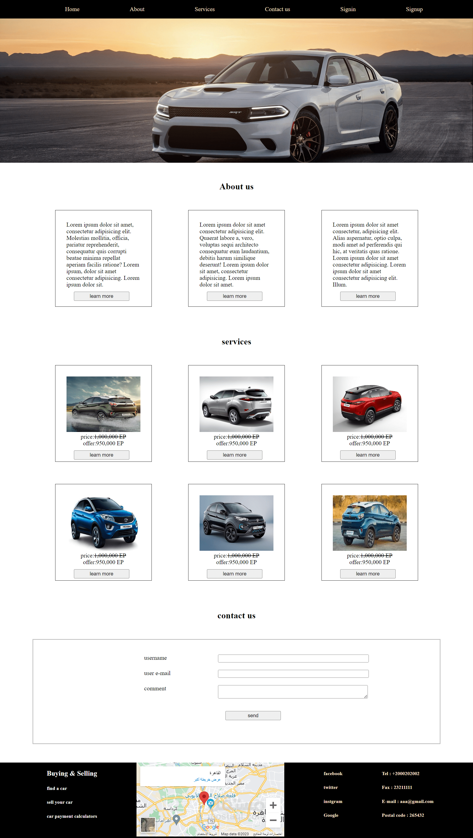 HTML-CSS-car store