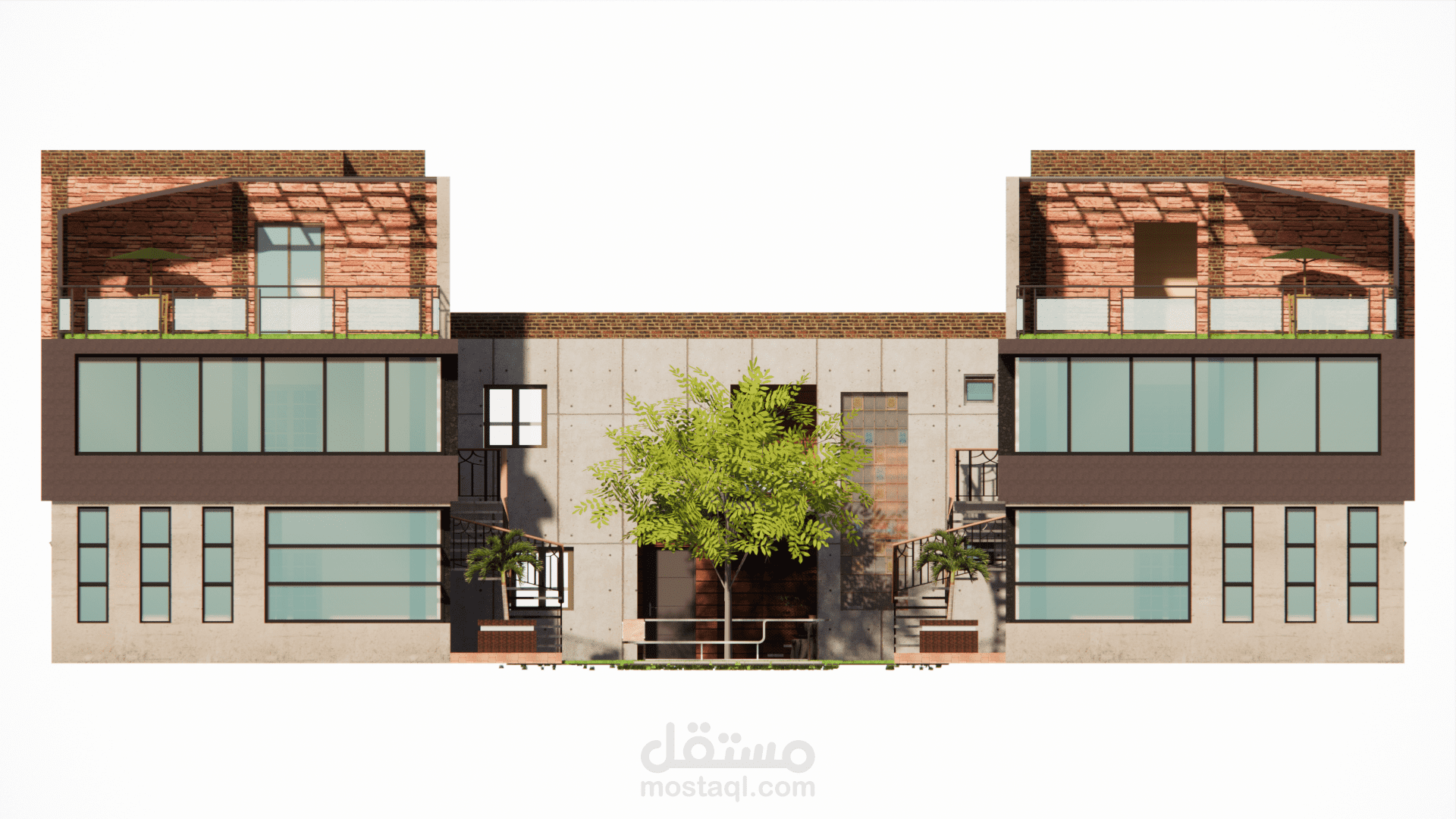 تصميم مسكن شبه جماعي.