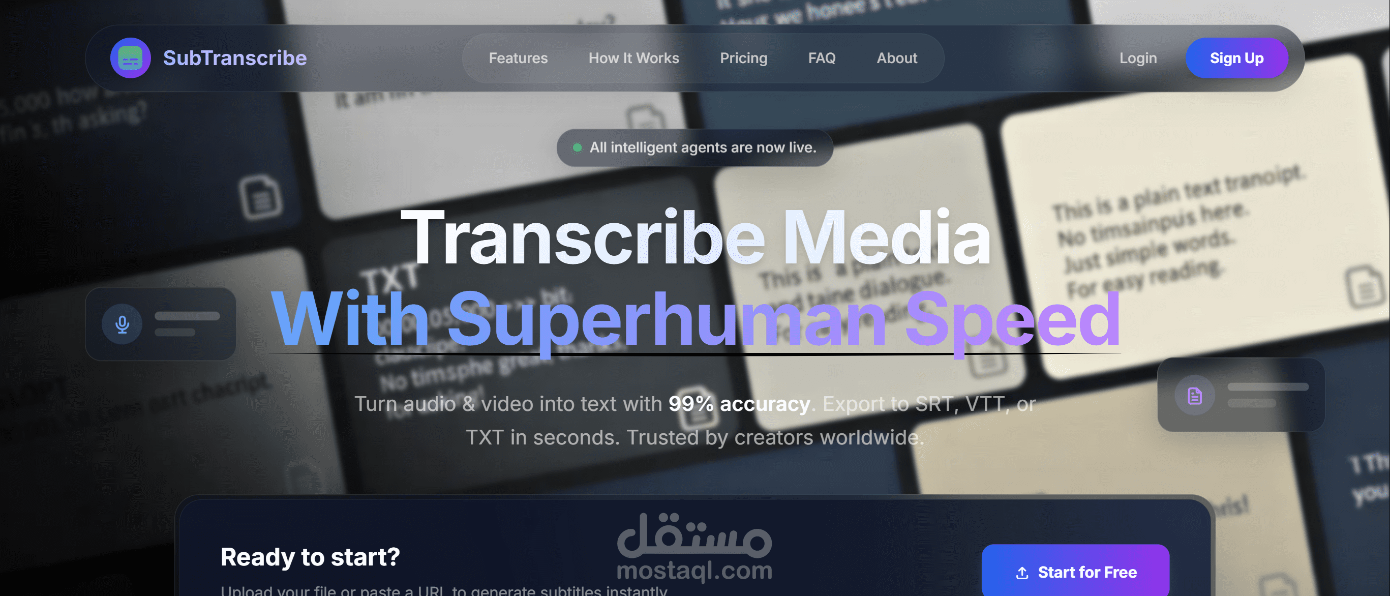 SubTranscribe (Speech-To-Text) Sass app
