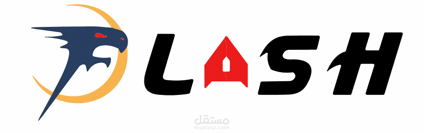 لوجو إبداعي بعنوان flash