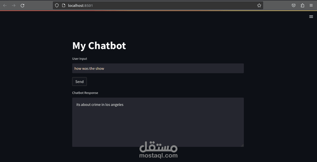 بوت AI يعتمد على التحويلات (transformers)