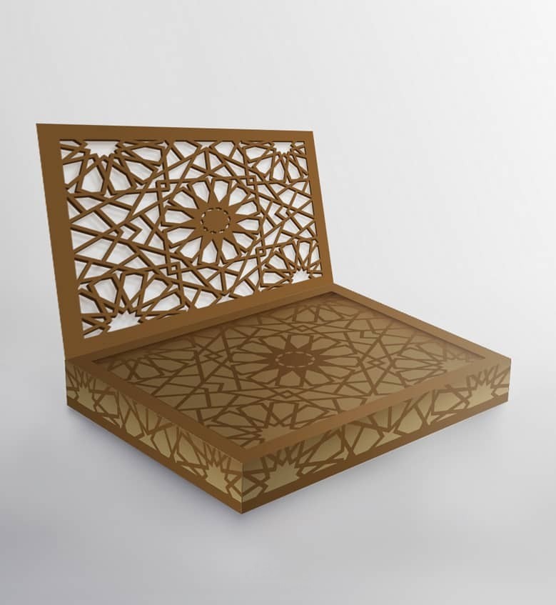 تصميم علبة خشبية مفرغة