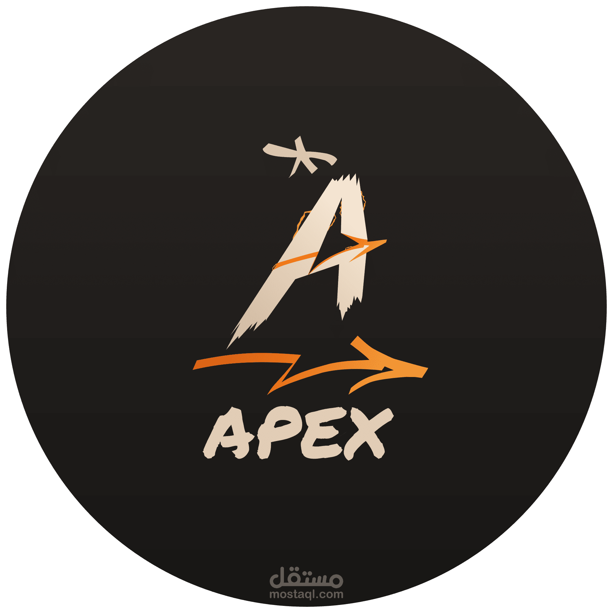 تصميم شعار احترافي لعلامة "APEX" في مجال الملابس رياضية