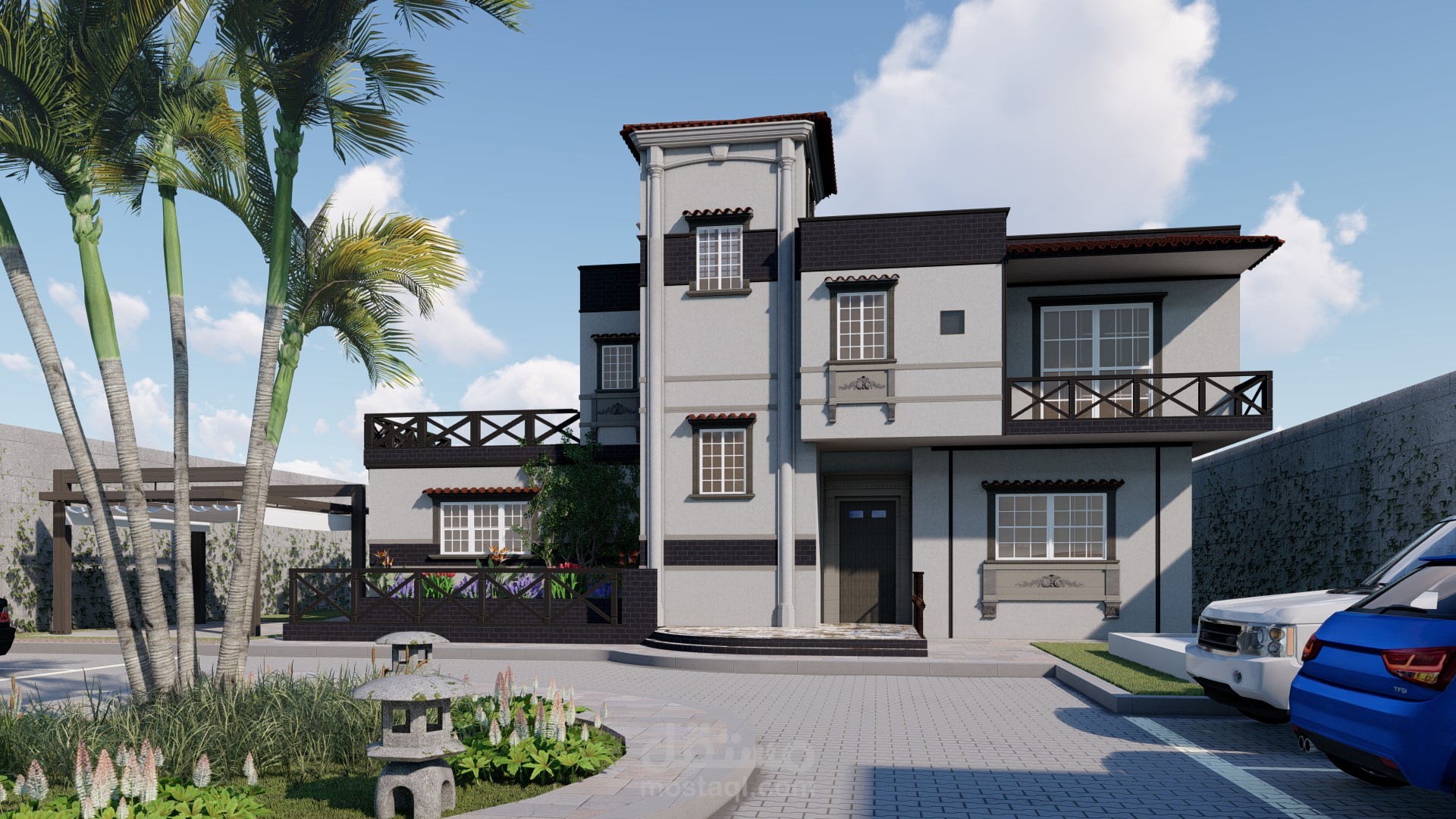 تصميم معماري وانشائي وخارجي لفيلا بجده