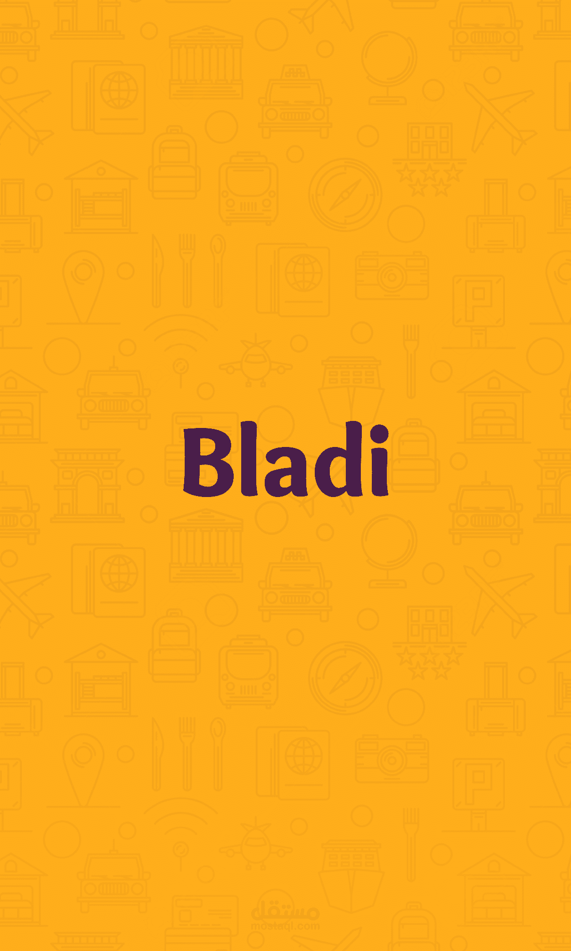 تصميم واجهة تطبيق " بلادي " السياحي