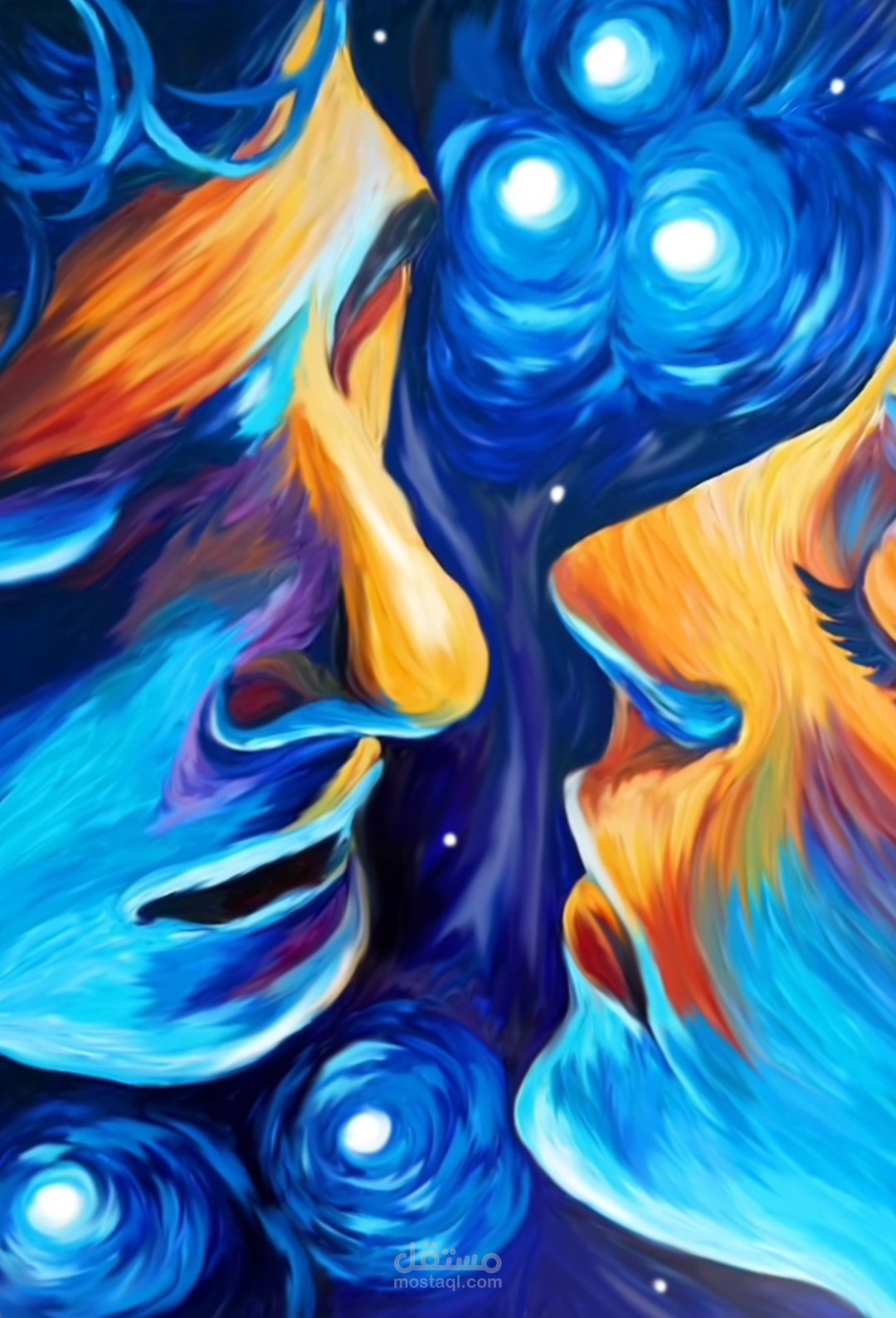 رسم ديجيتال بألوان جذابة