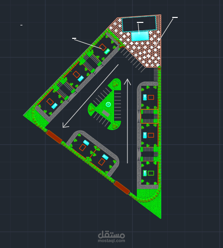 تخطيط معماري لقطعة ارض علي برنامج ال cad