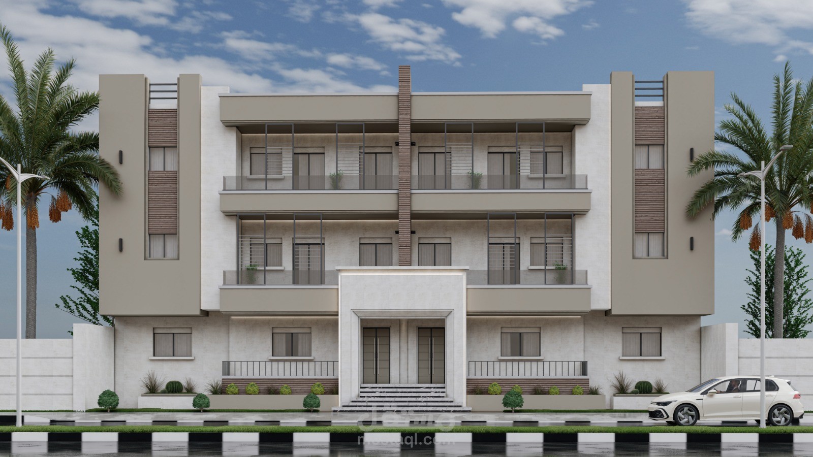 تصميم واجهة معمارية على طراز المودرن