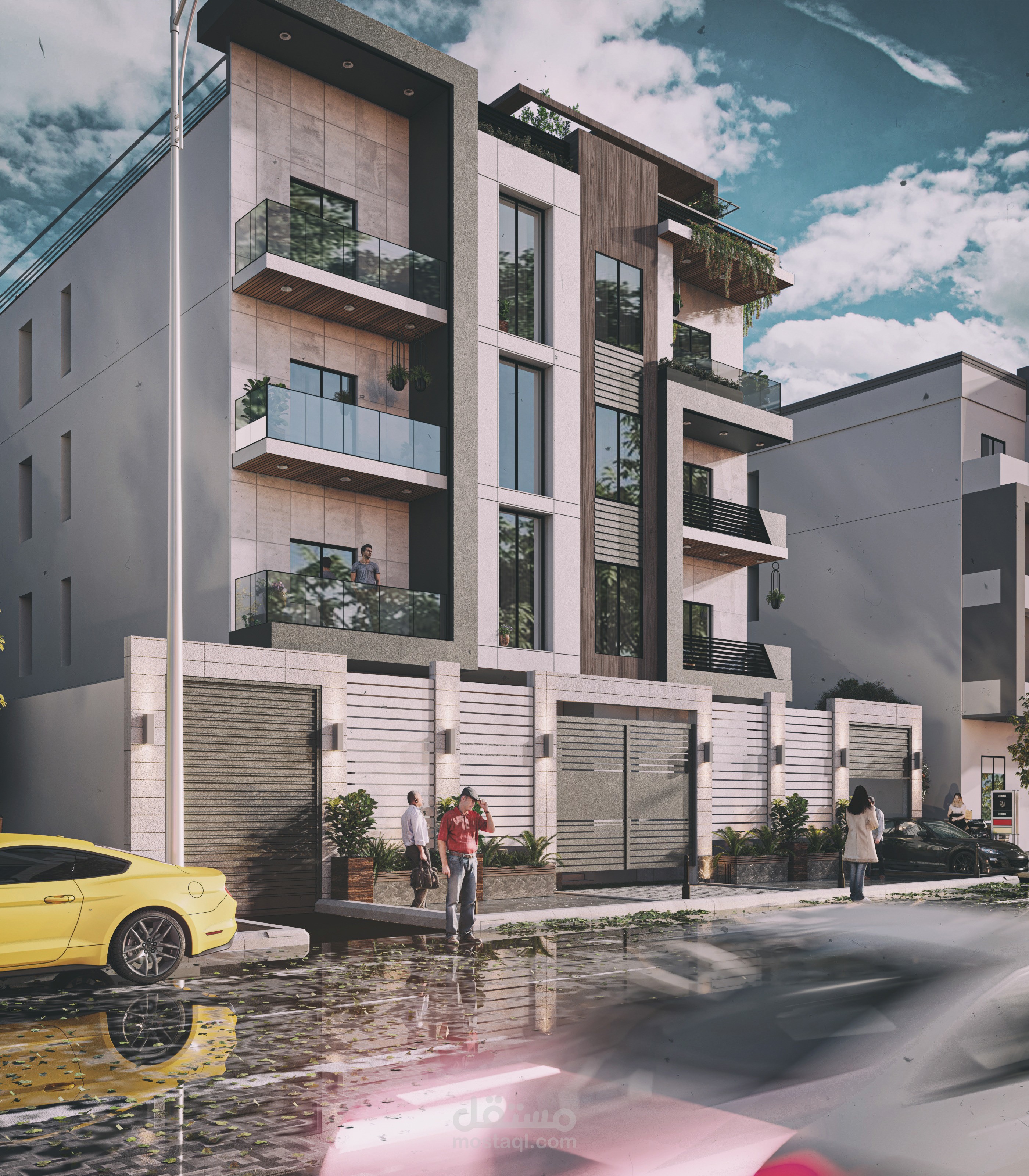 تصميم واجهة حديثة (Modern Façade)
