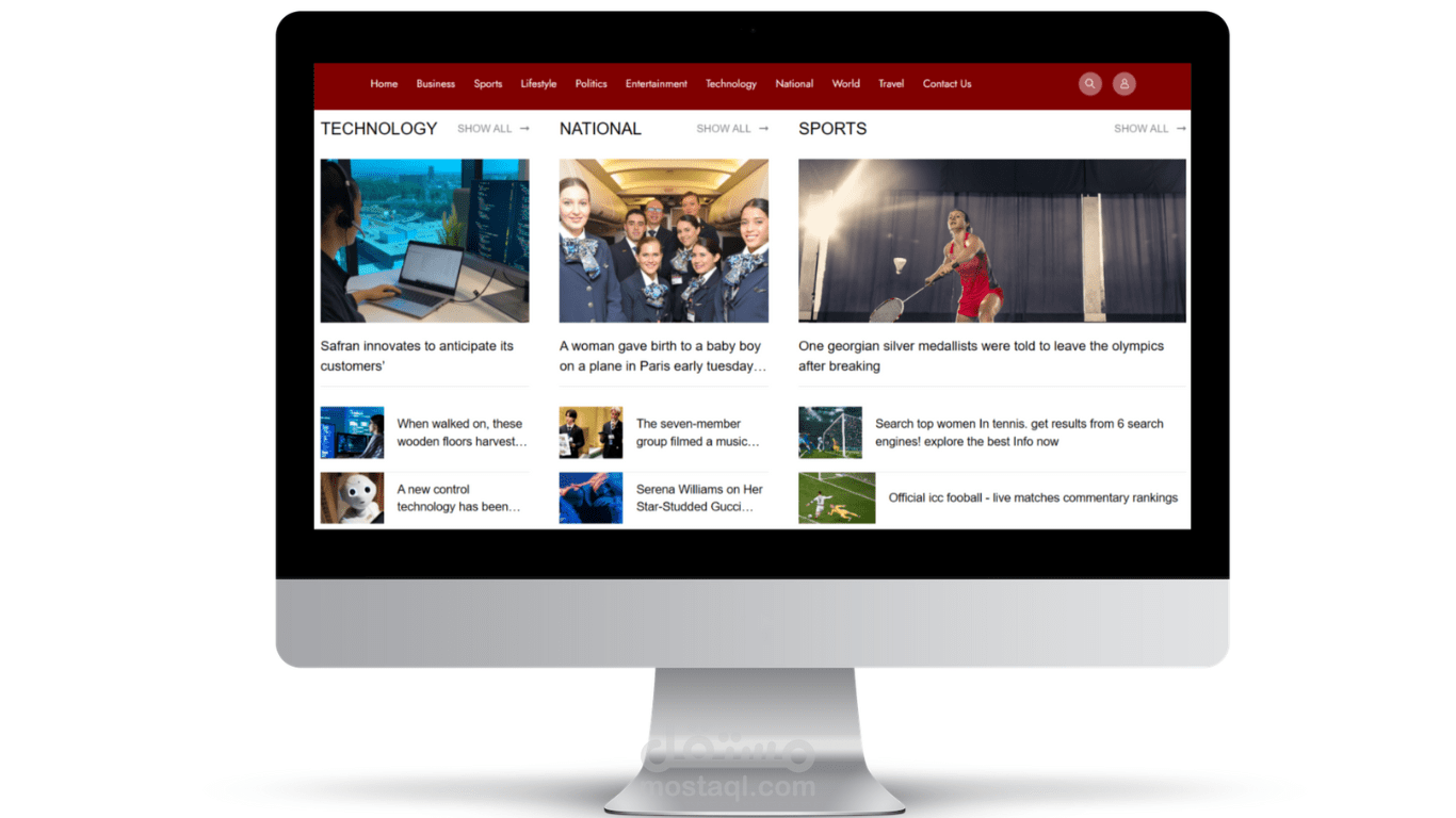 موقع اخبار  تم تصميمه للصحف والمجلات والمدونات والبوابات