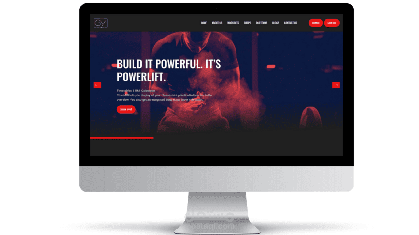 موقع صالة الألعاب الرياضية