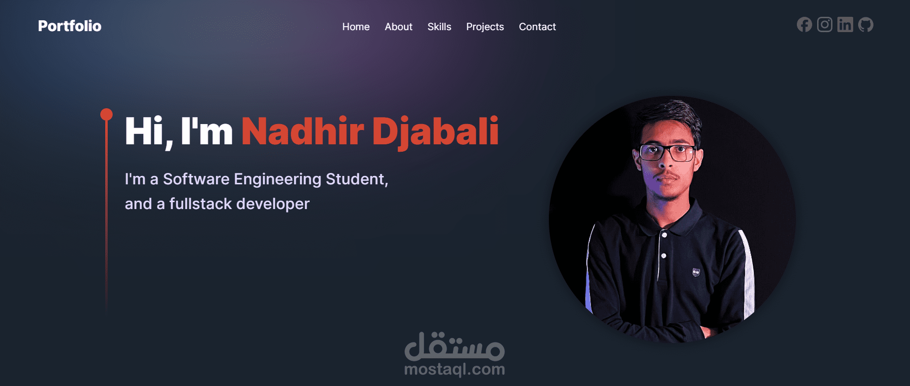 تطبيق ويب لمعرض الأعمال الخاص بي كمطور برمجيات