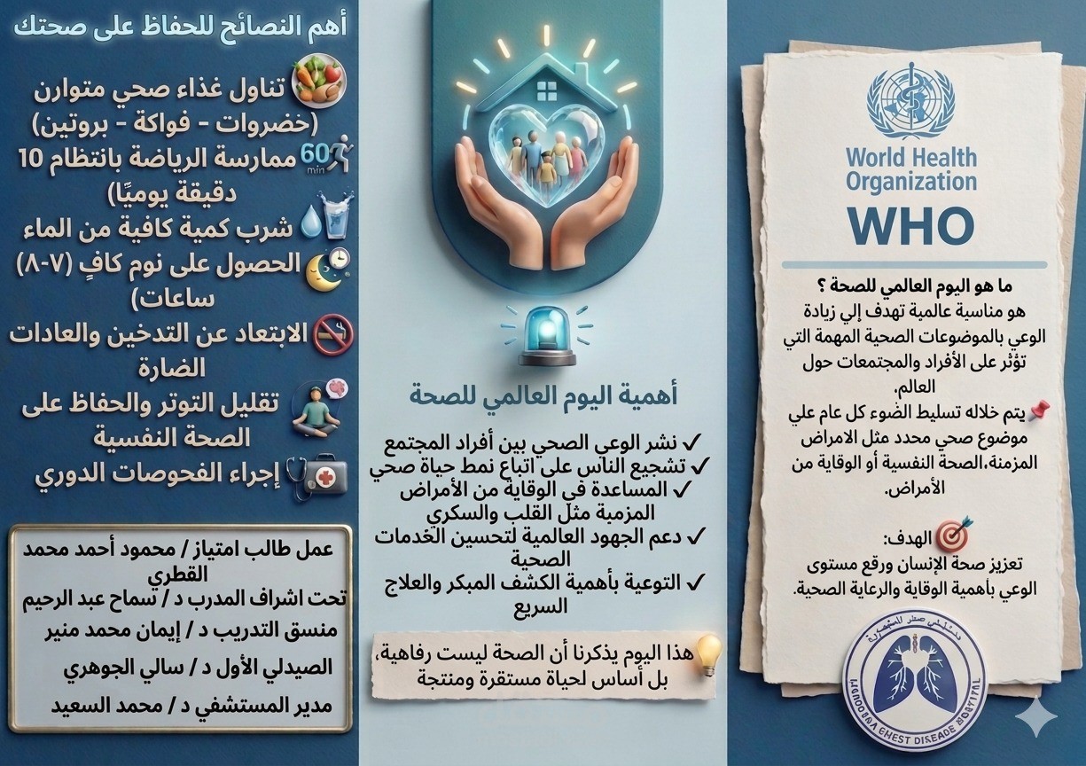 فلاير عن اليوم العالمي للصحه