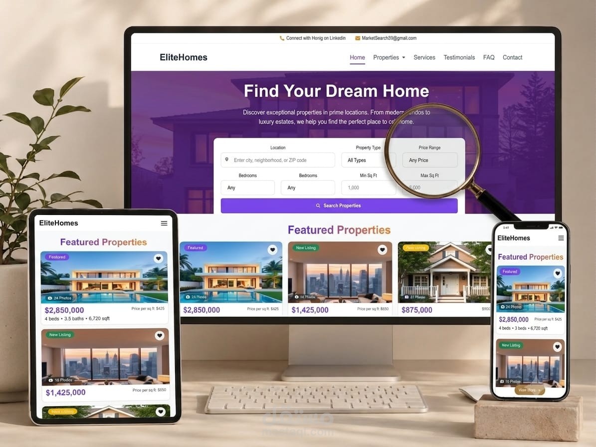 Real Estate & Hotel Booking Website – Frontend Development Project
