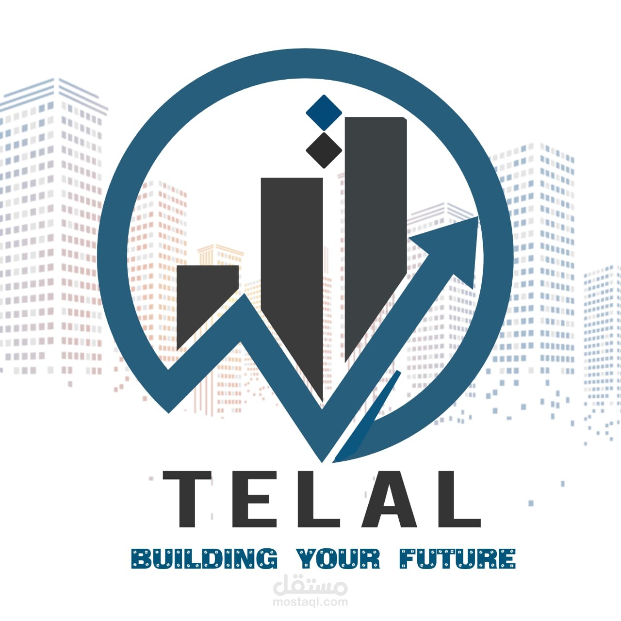 Simple logo with slogan