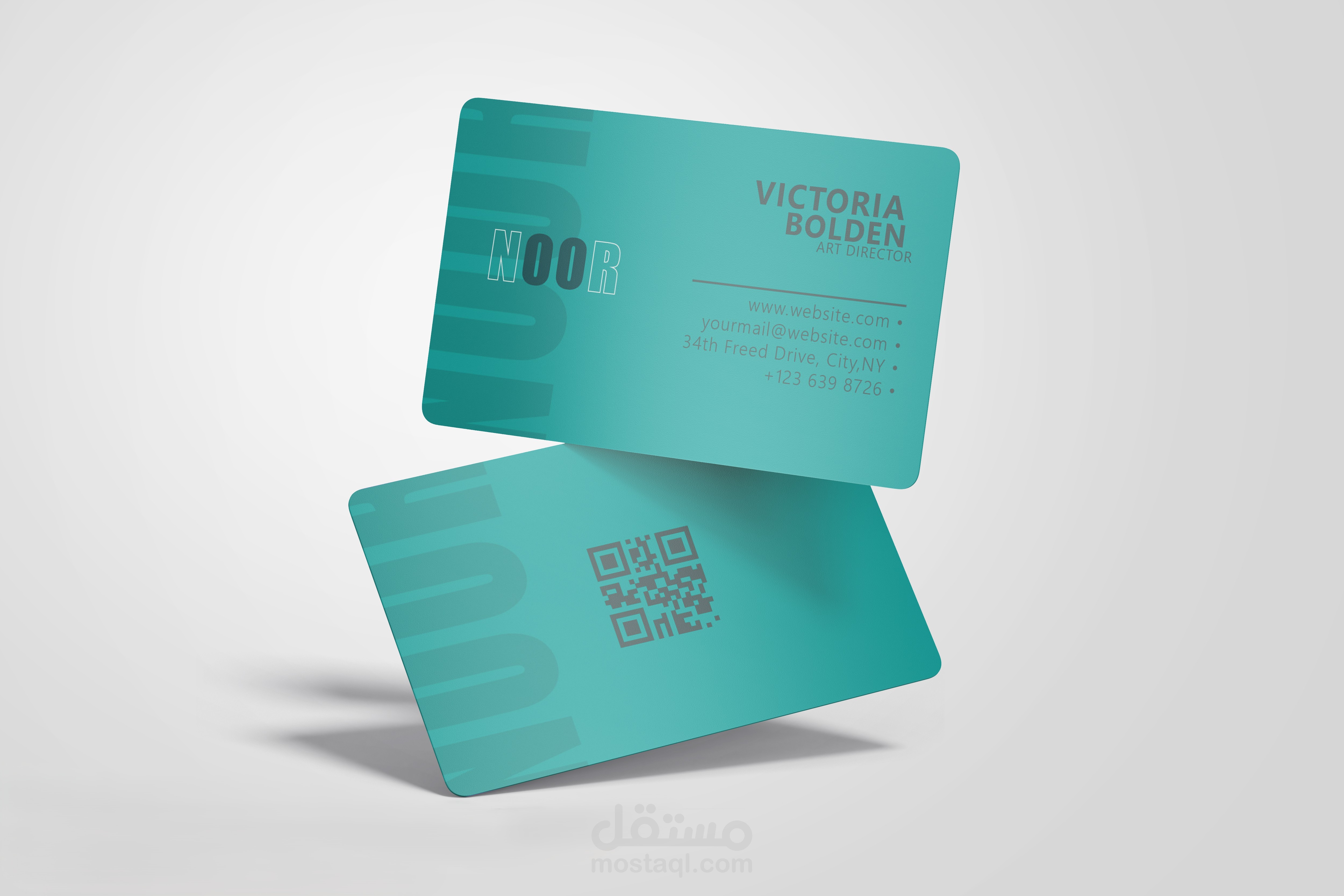 تصميم كارت شخصي احترافي مكوّن من وجهين (Front & Back)