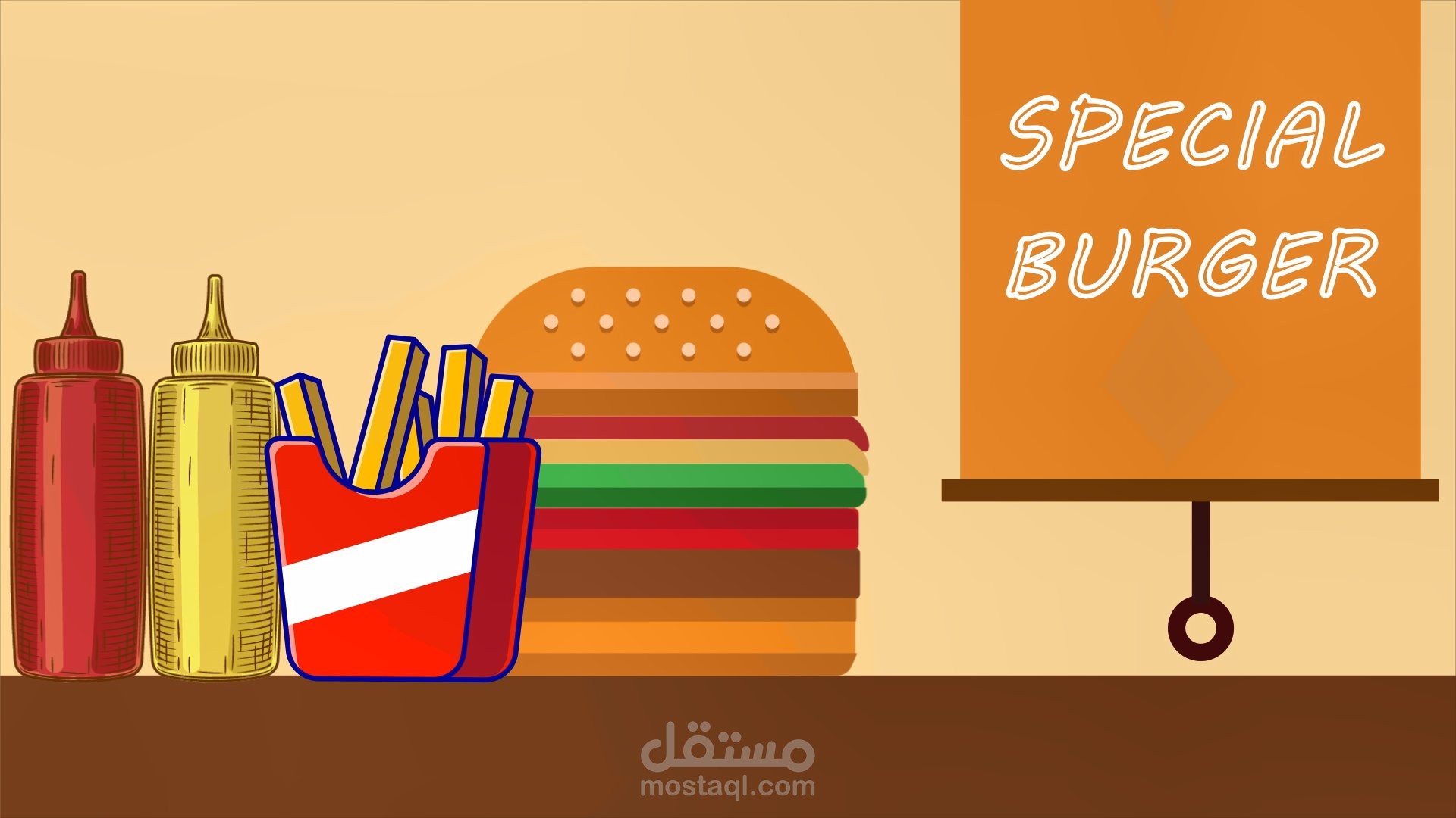 فيديو موشن جرافيك دعائي لتحريك برجر بطريقة جذابة