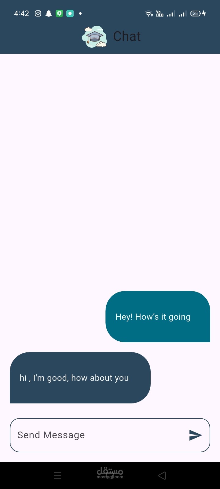 تطبيق محادثة فوري ذكي (Chat App)
