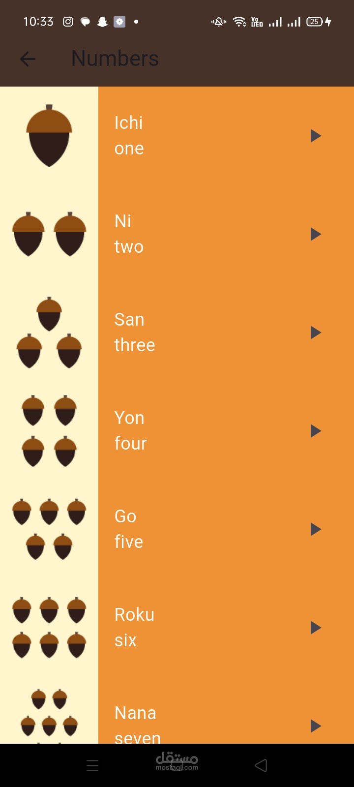تطبيق تعليمي لأساسيات اللغة اليابانية (Tokyo Language Learning App)