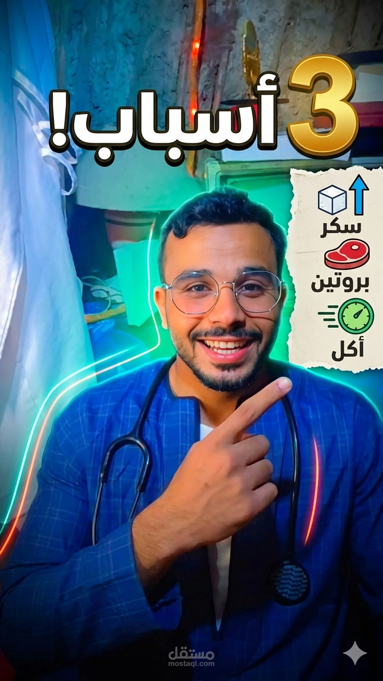 إنتاج فيديو توعوي صحي احترافي - مونتاج وتصميم مرئي من الصفر