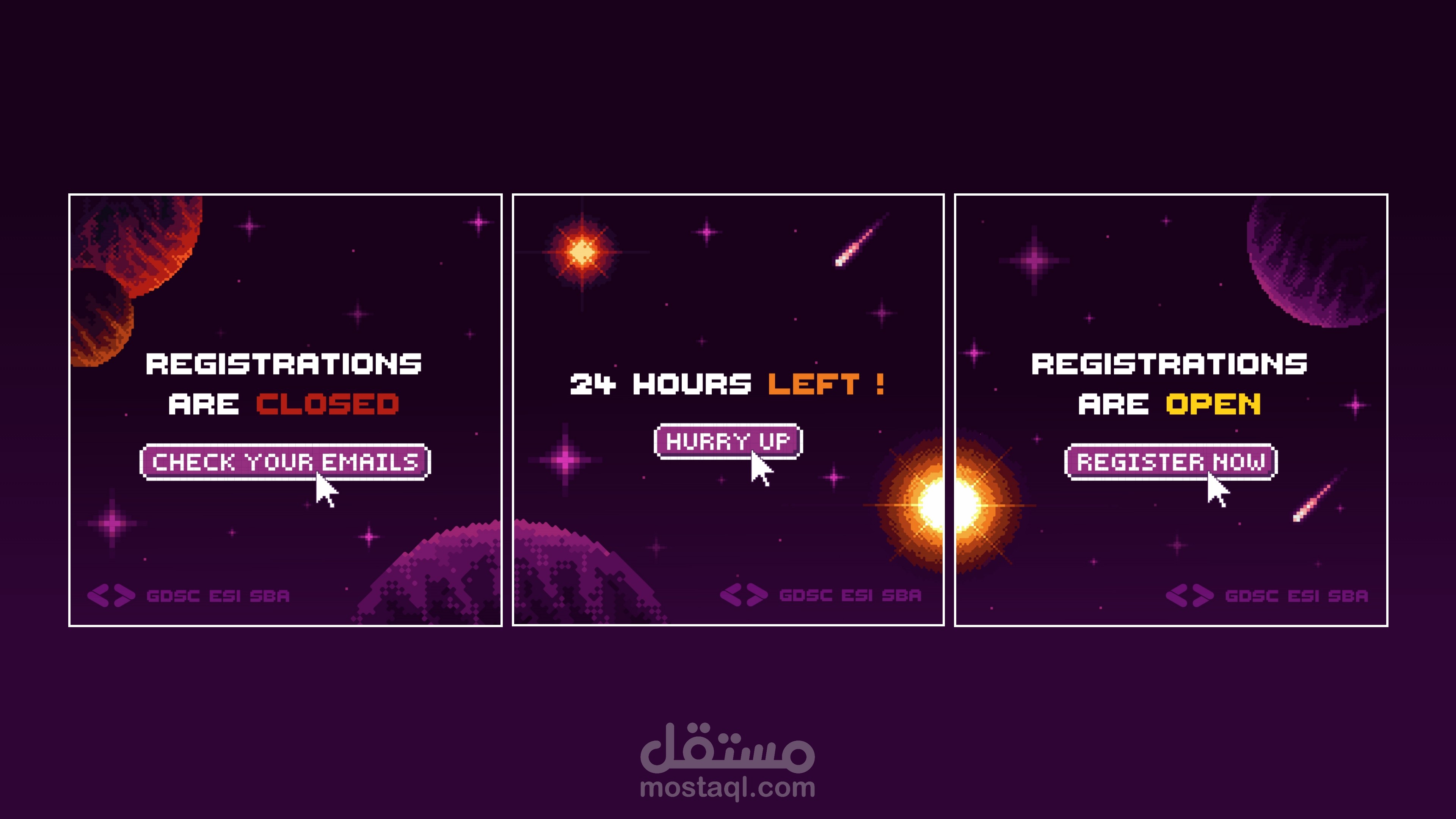 تصميم منشورات إنستغرام لنادي GDSC SBA