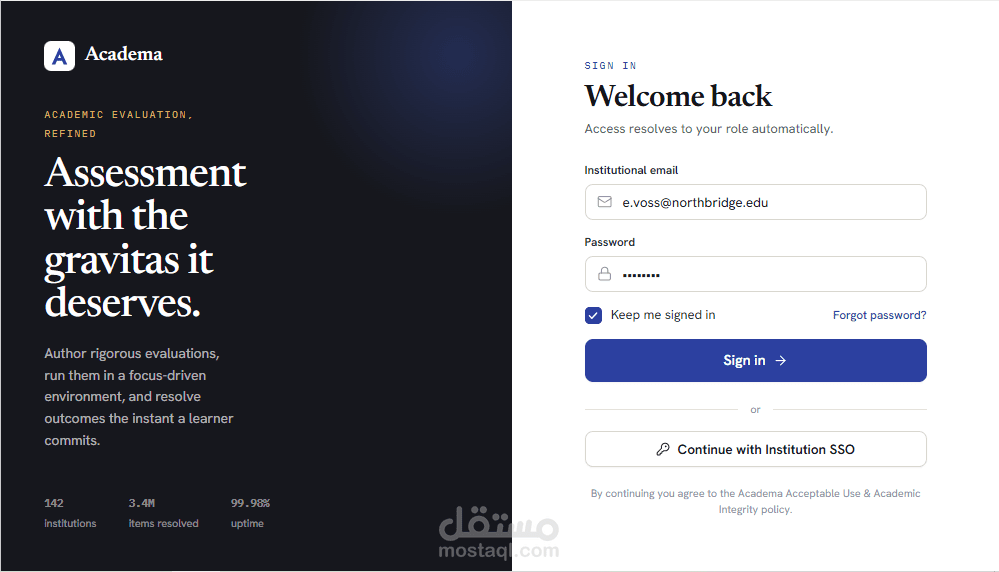 Academa – نظام متكامل لإدارة وتحليل الاختبارات والعملية التعليمية (JavaFX Desktop Application)