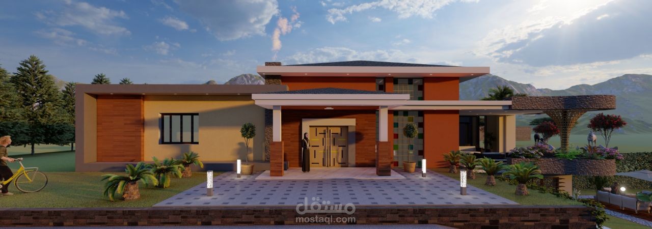 تصميم فيلا ريفية