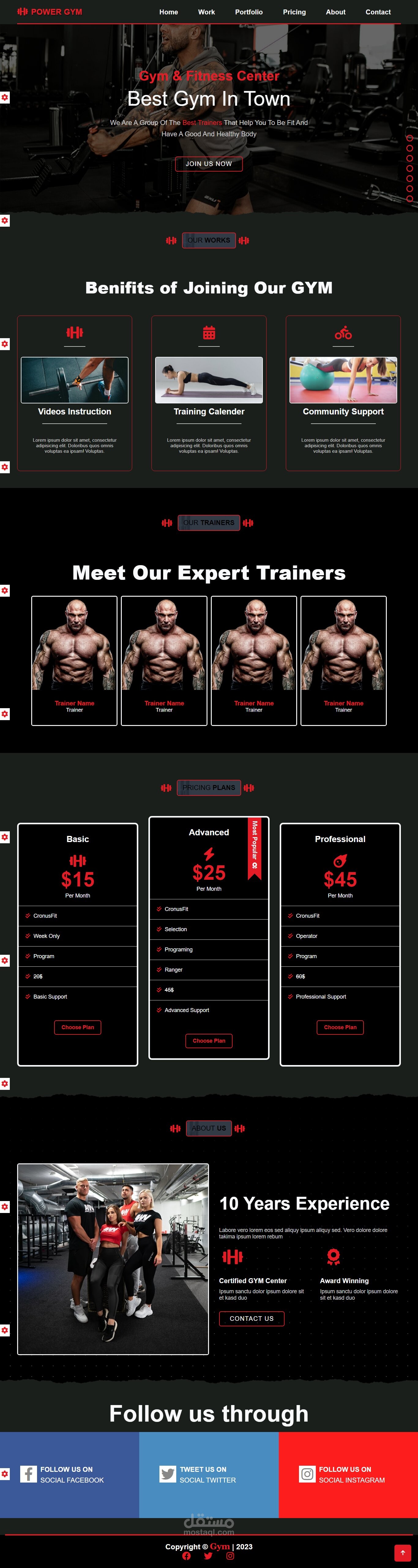 موقع جيم Gym-Website