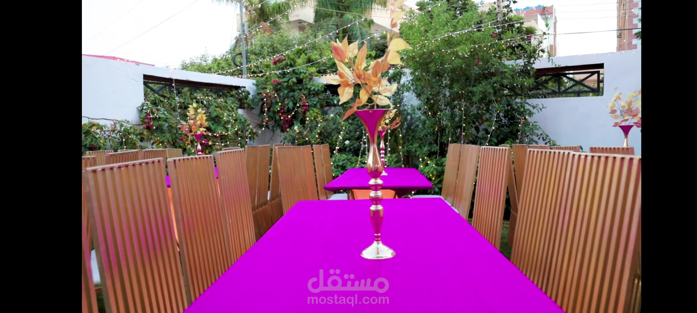 فيديو توثيق تجهيز حفل الزفاف