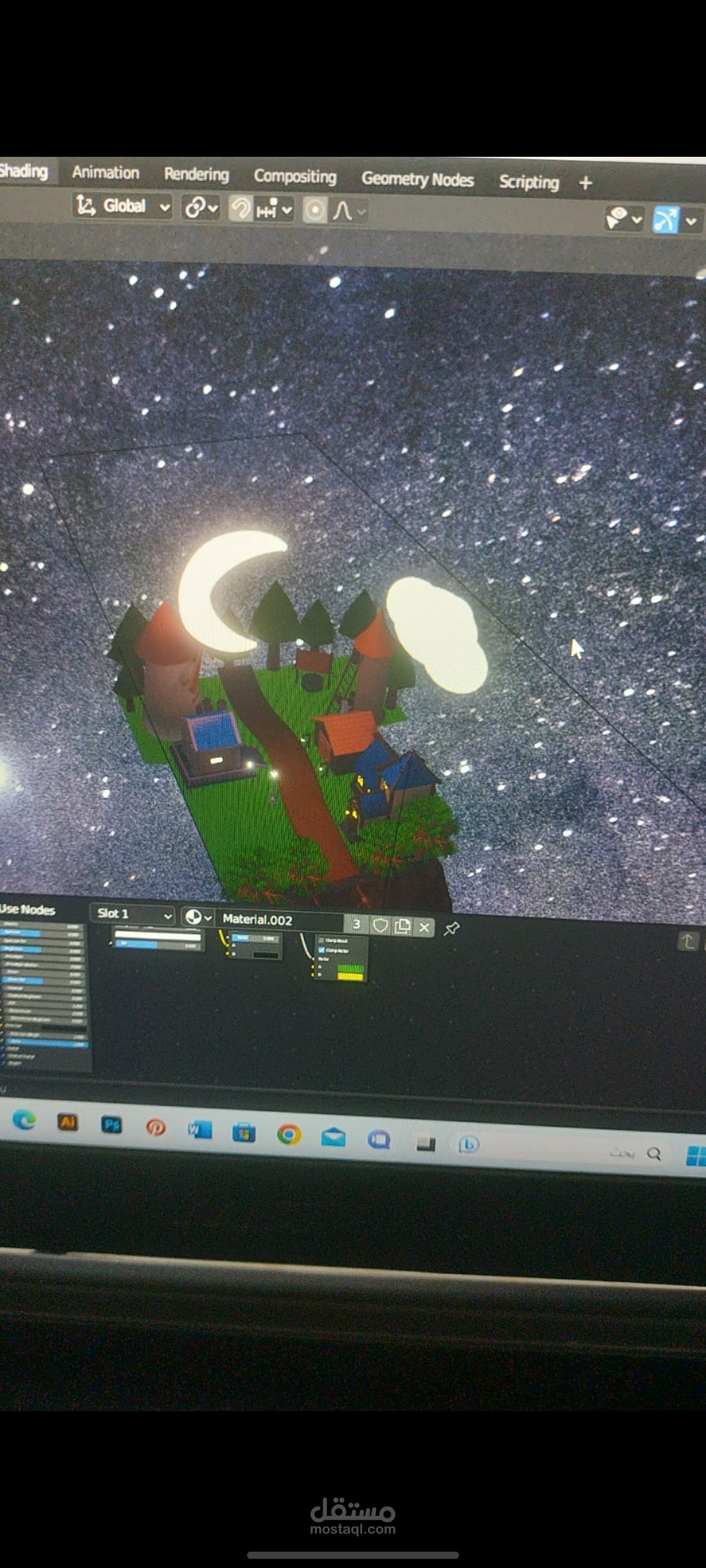 تصميم قرية بشكل كرتوني