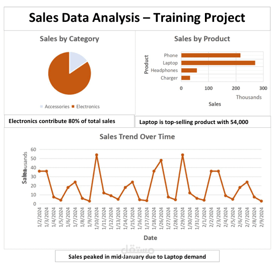 تحليل بيانات مبيعات متجر إلكتروني باستخدام Excel