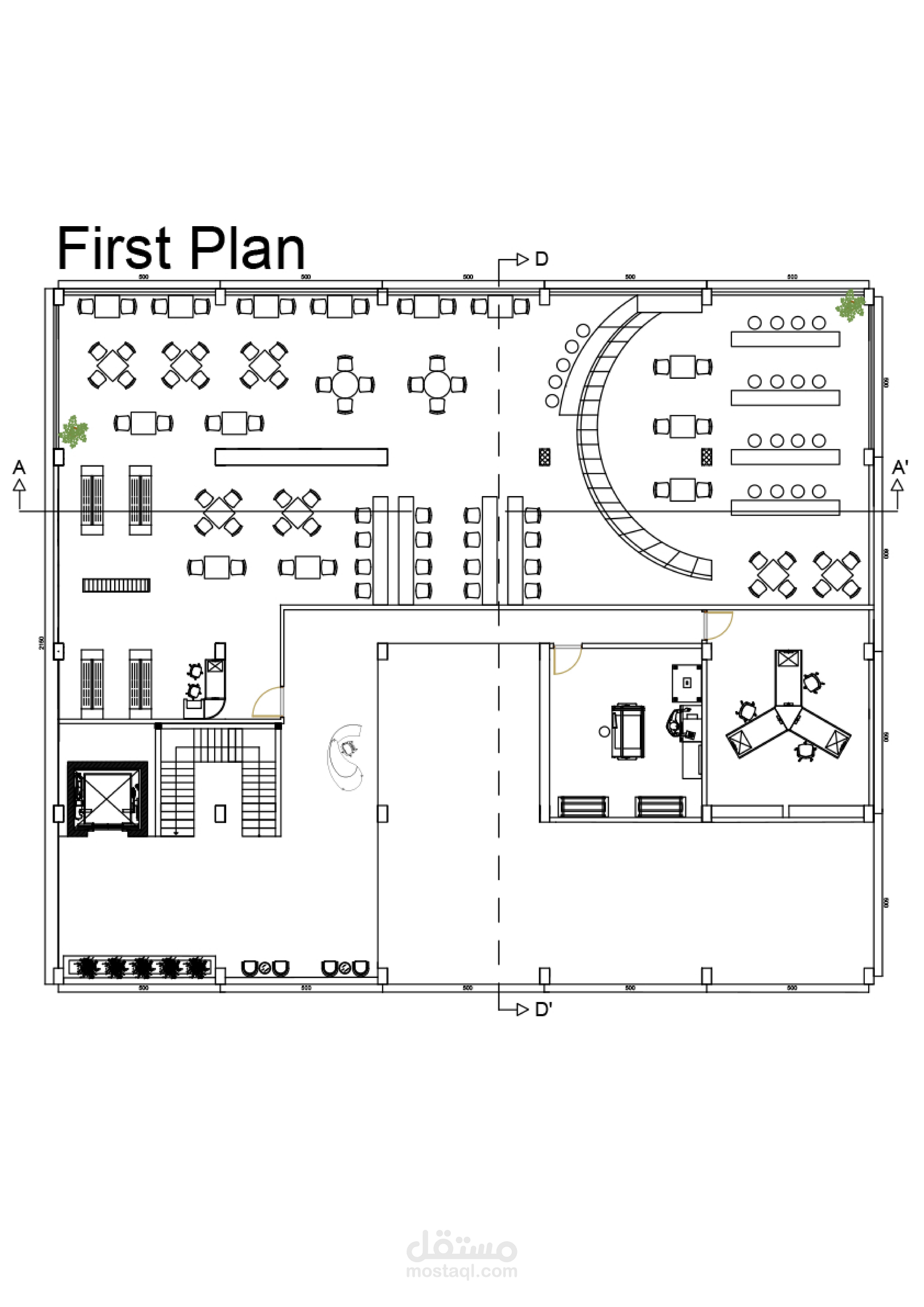 تصميم معماري متكامل لمكتبة جامعية