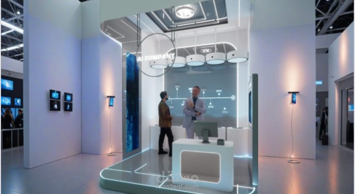 تصميم بوث تكنولوجي تفاعلي