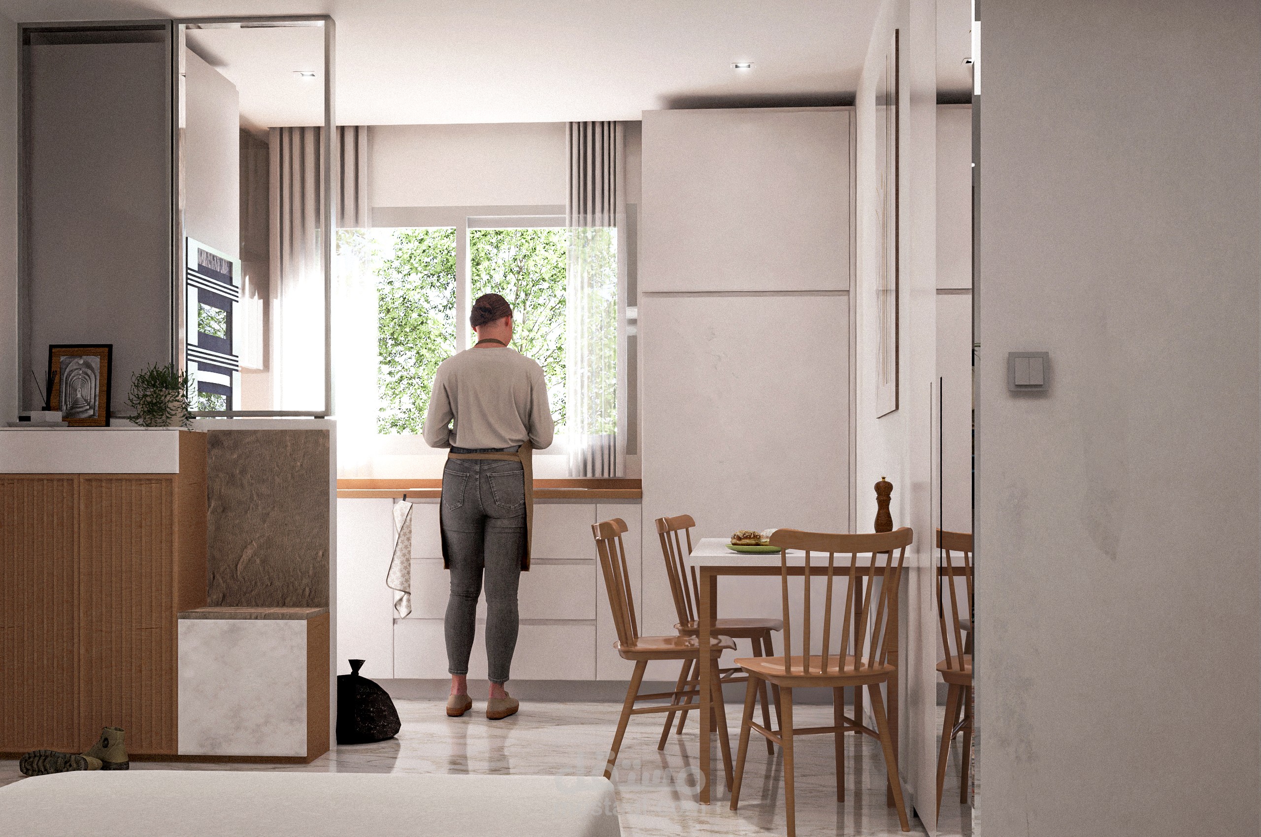 رندر داخلي ل استديو -  Studio Interior render