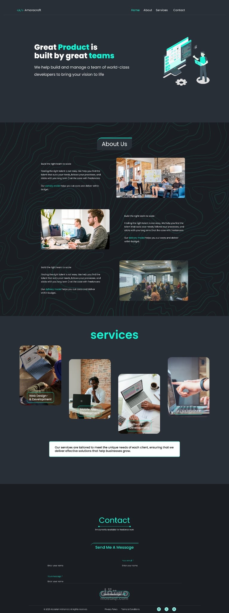 Website Landing page