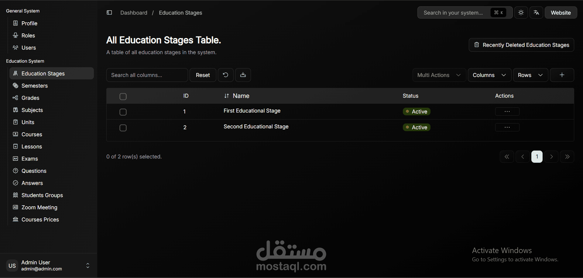 Learning Management System ( LMS )