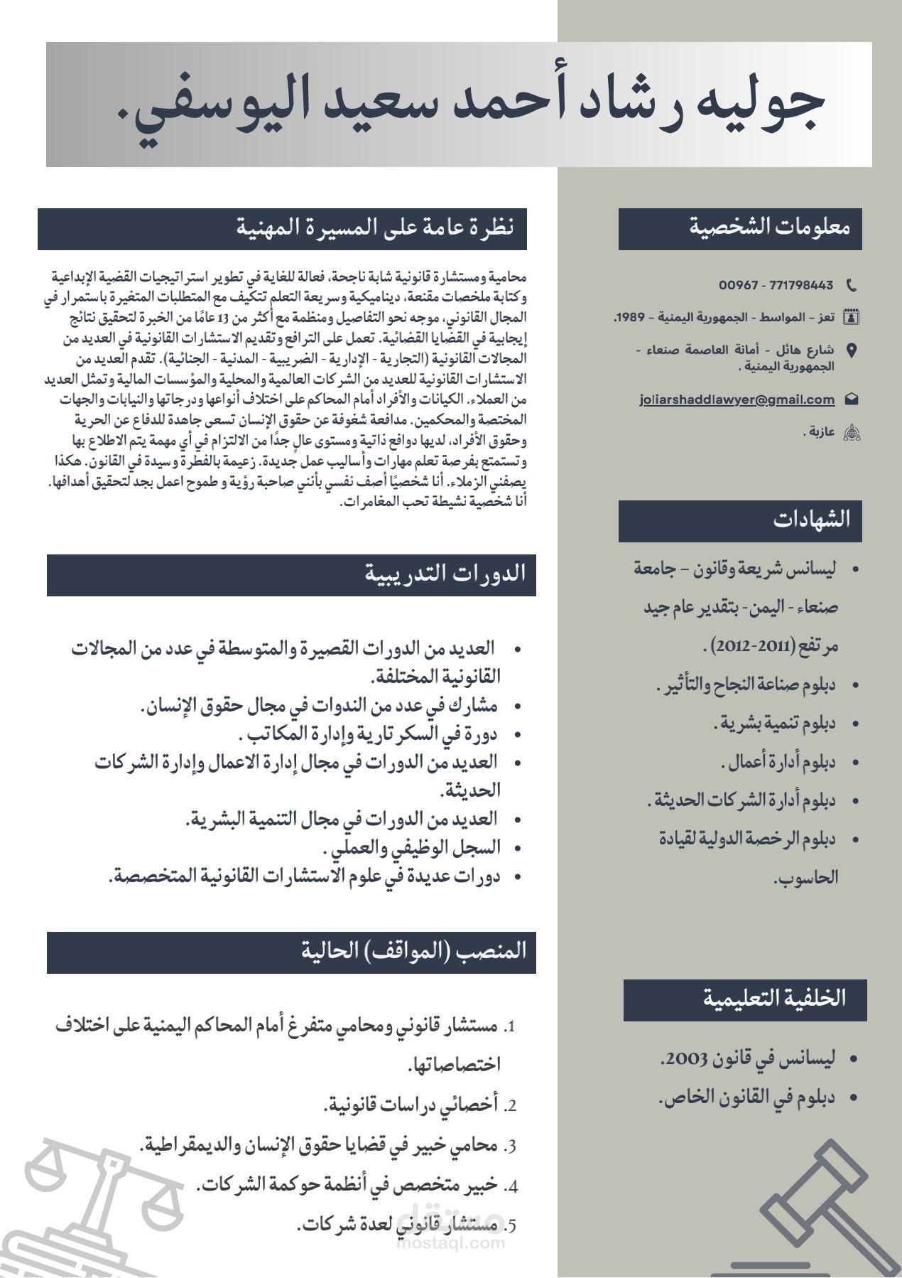 تصميم سيرة ذاتية احترافية و جذابة