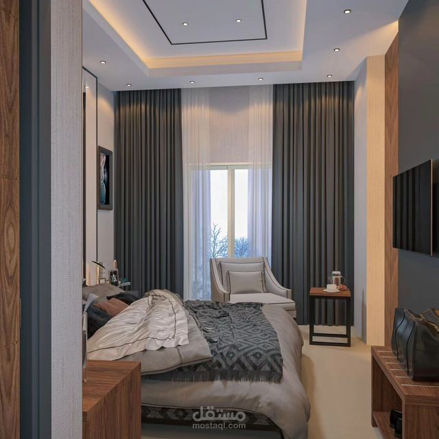 تصميم غرفة فندقية