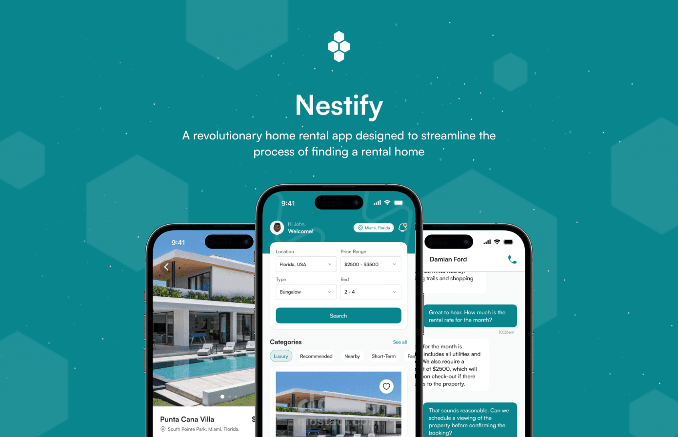 Nestify - تطبيق لإيجار العقارات