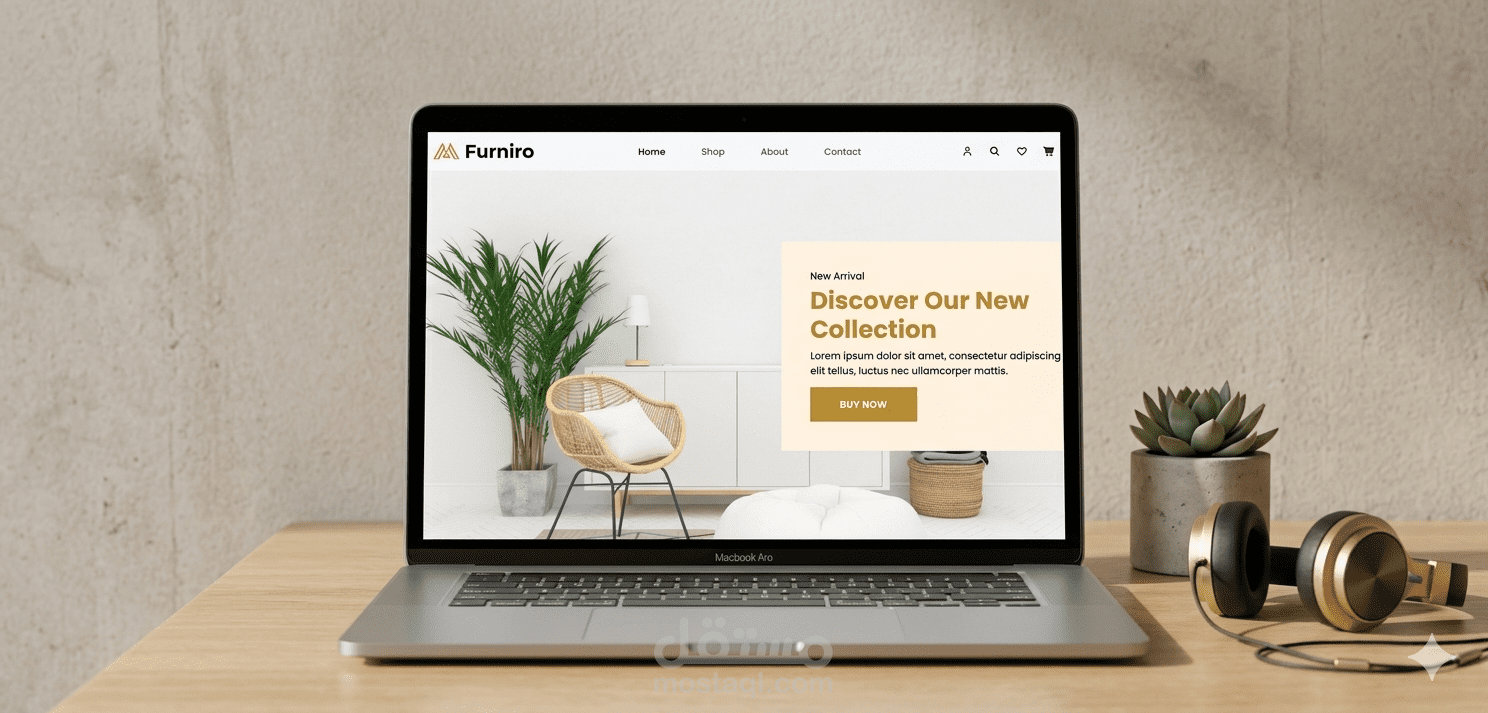 تصميم متجر إلكتروني عصري للأثاث (E-commerce Platform)