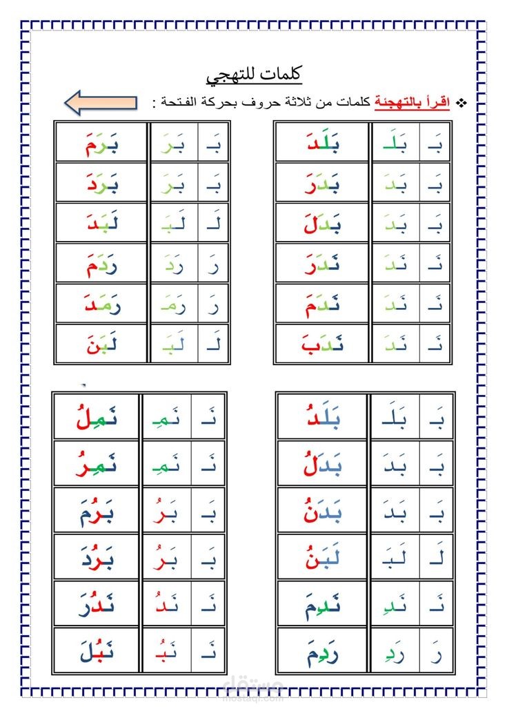 كلمات للتهجي