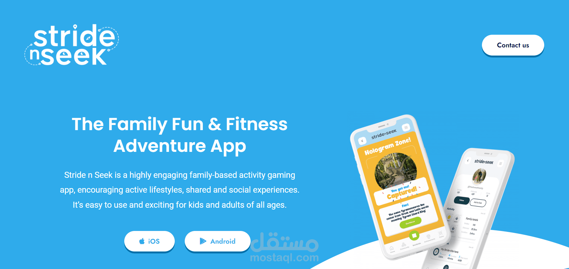 لعبه شبيهة Pokimon Go ولكن ديناصورات (Stride N Seek)