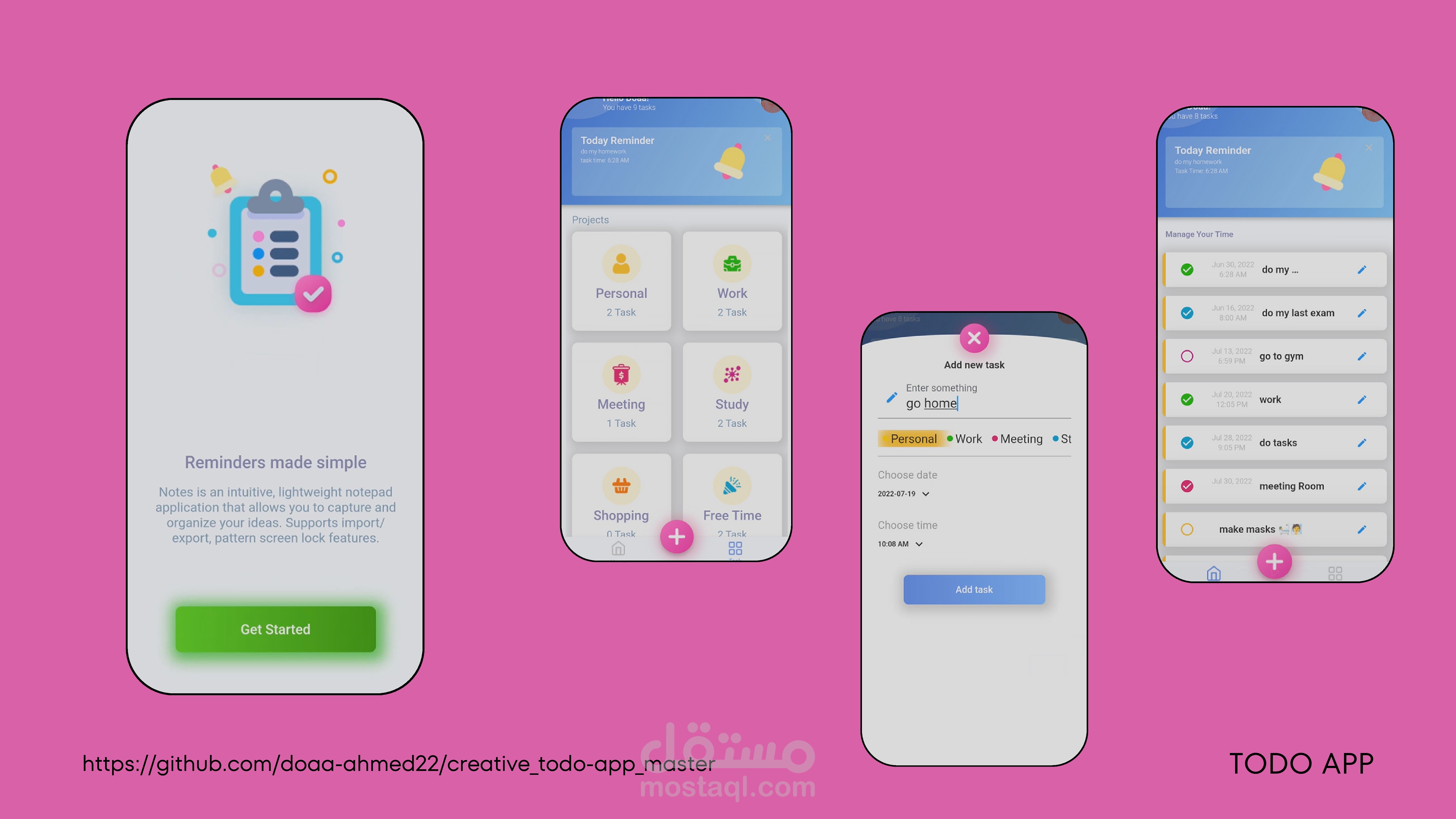Creative TODO (To Do list application)