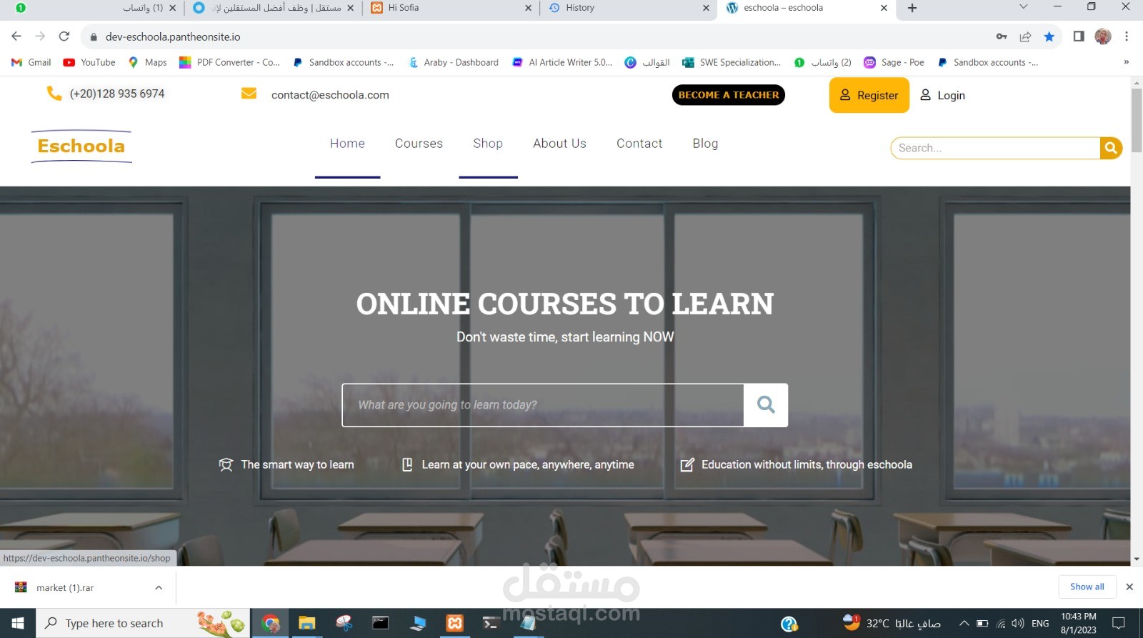 (Wordpress project (E-learning Website