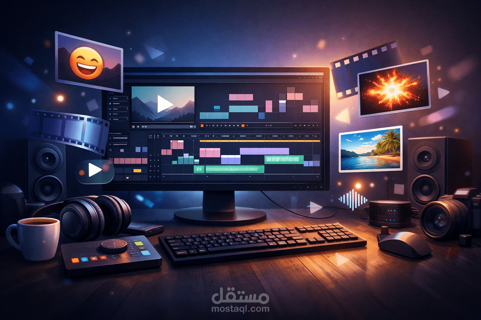 مونتاج احترافي لمقاطع ريلز لكل المنصات