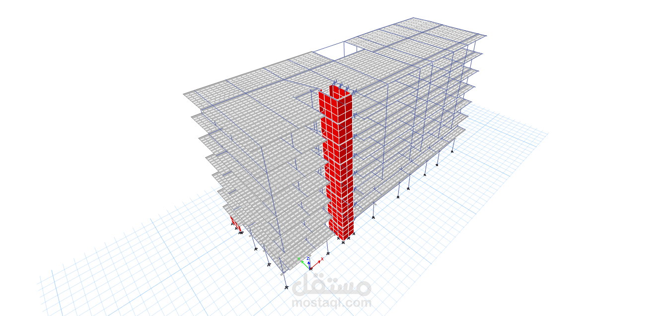 تصميم مبنى تجاري بالمملكة العربية السعودية